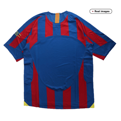 Retro Barcelona Mens Home Soccer Jersey UCL 2005/06 Red&Blue