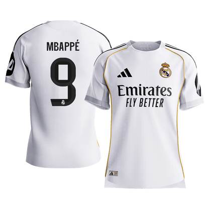 MBAPPÉ #9 Real Madrid Mens Home Soccer Jersey 2025/26 White - Player Version [PREMIUM]
