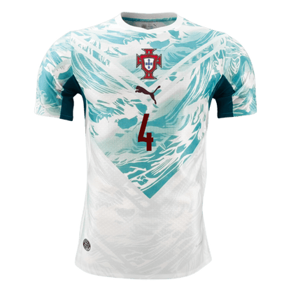 RÚBEN DIAS #4 Portugal Mens Away Soccer Jersey World Cup 2026 White&Green - Player Version