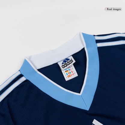 Retro Argentina Mens Away Soccer Jersey 1998 Navy