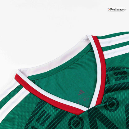 Mexico Mens Home Long Sleeve Soccer Jersey World Cup 2026 Green