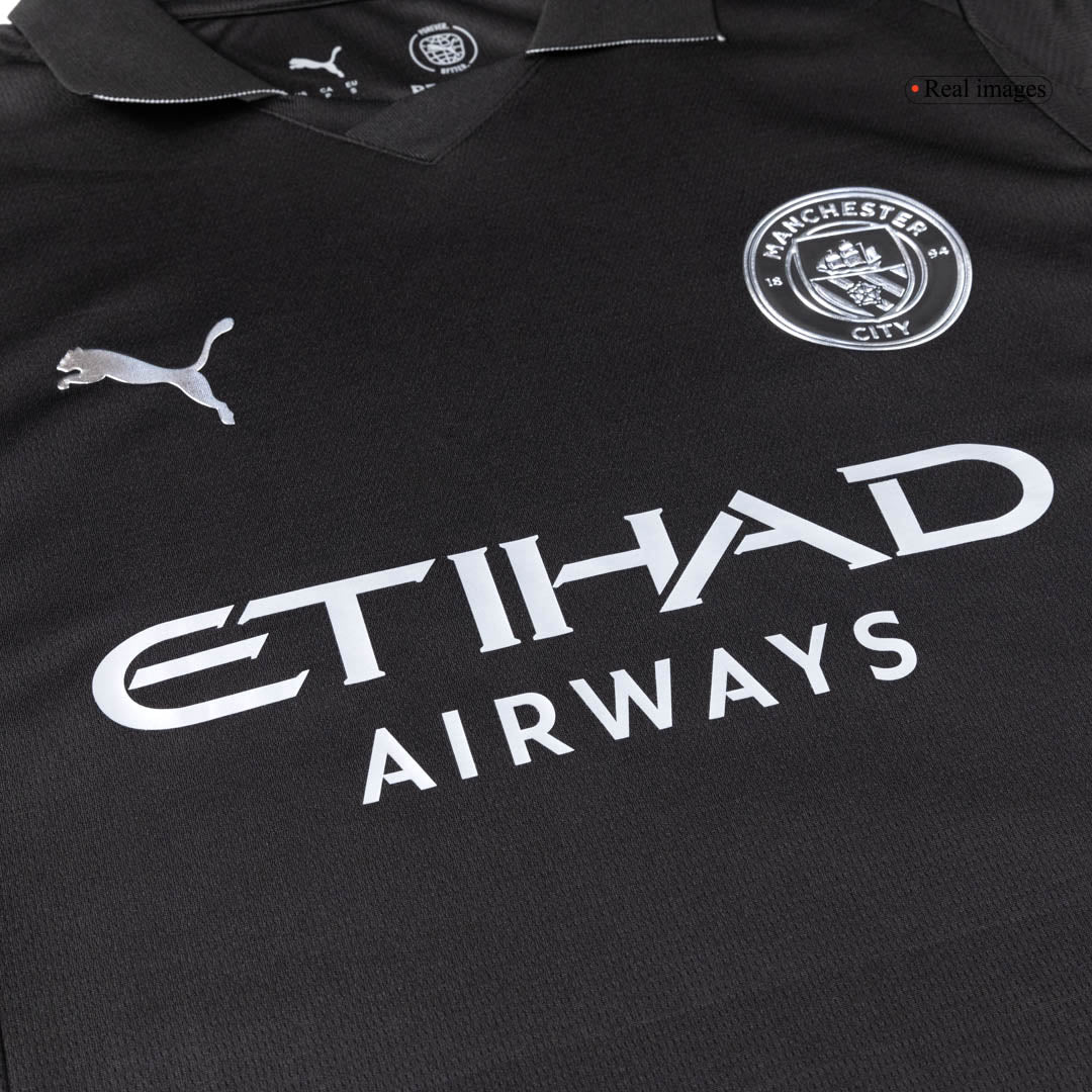 CHERKI #10 Manchester City Mens Away Soccer Jersey 2025/26 Black