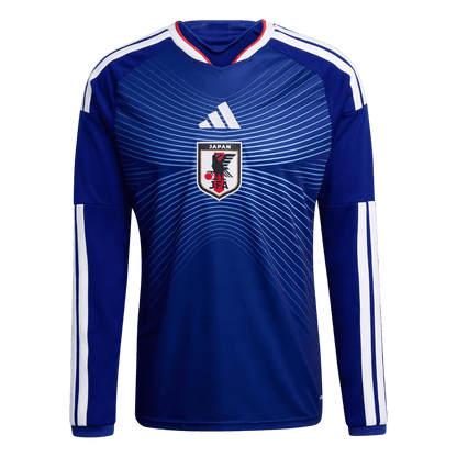 Japan Mens Home Long Sleeve Soccer Jersey World Cup 2026 Navy