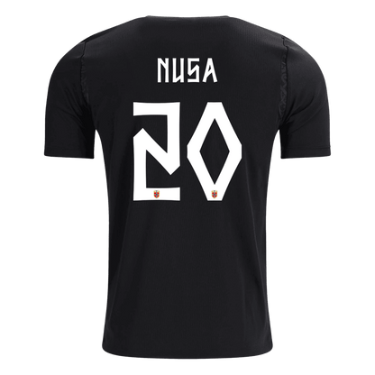 NUSA #20 Norway Mens Away Soccer Jersey World Cup 2026 Black