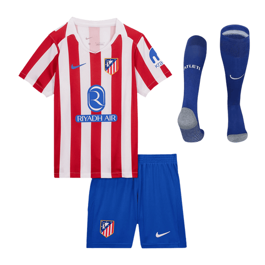 Atletico Madrid Kids Home Soccer Full Set 2025/26 Red&White