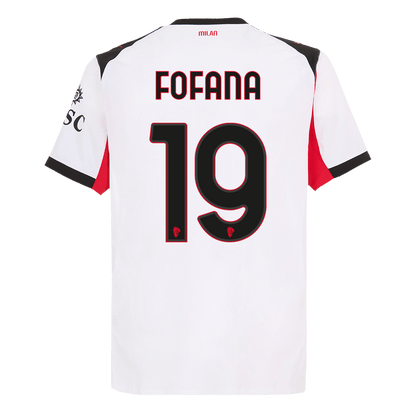 FOFANA #19 AC Milan Mens Away Soccer Jersey 2025/26 White - Player Version