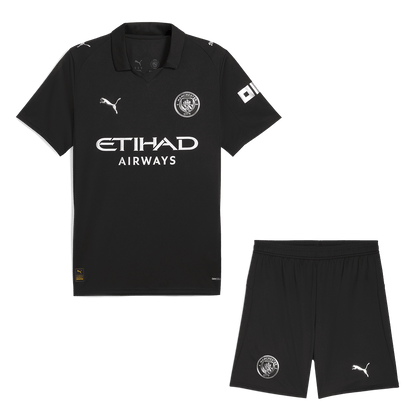 Manchester City Mens Away Soccer Kit 2025/26 Black