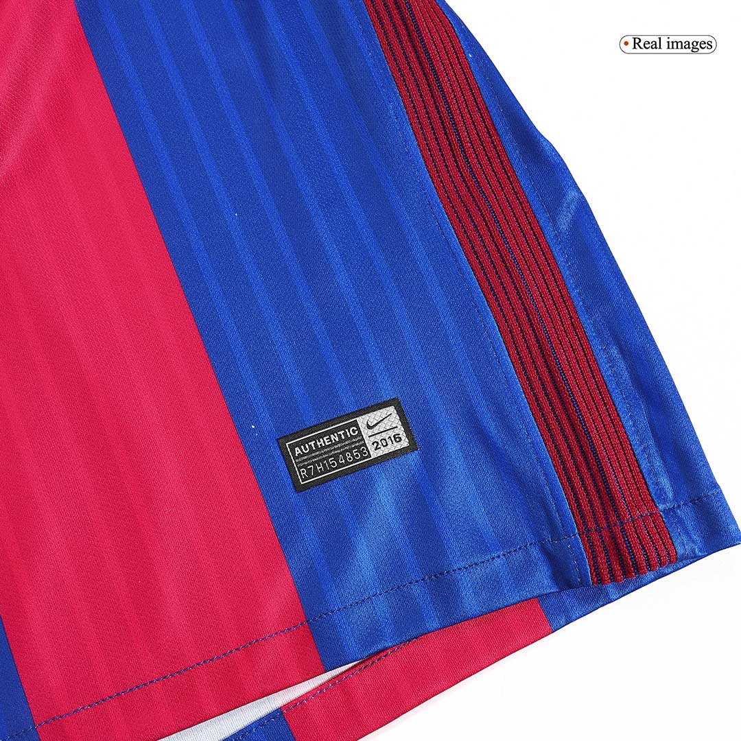 Retro Barcelona Mens Home Soccer Jersey 2016/17 Red&Blue