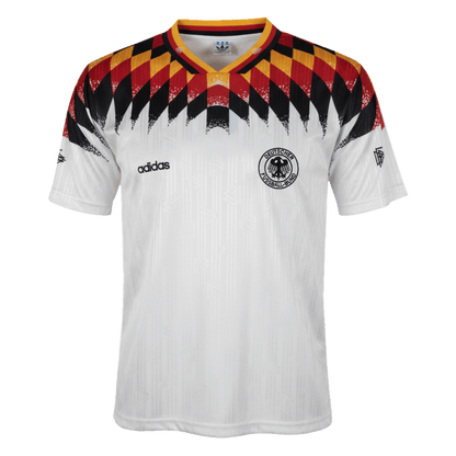 Retro Germany Mens Home Soccer Jersey 1994 White