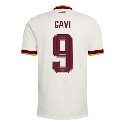 GAVI #9 Spain Mens Away Soccer Jersey World Cup 2026 White - Player Version