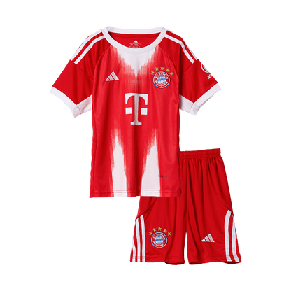 Bayern Munich Kids Home Soccer Kit 2025/26 Red
