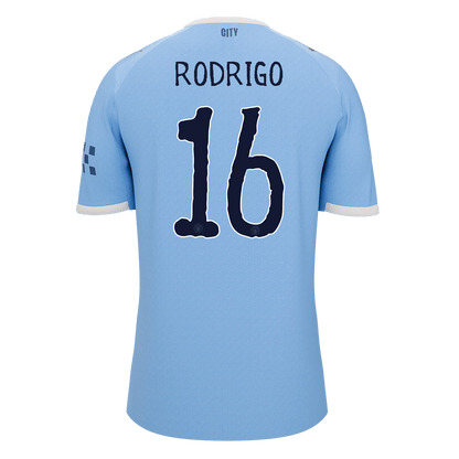 RODRIGO #16 Manchester City Mens Home Soccer Jersey World Cup 2025/26 Blue [PREMIUM]