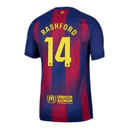 RASHFORD #14 Barcelona Mens Home Soccer Jersey 2025/26 Red&Blue - Player Version