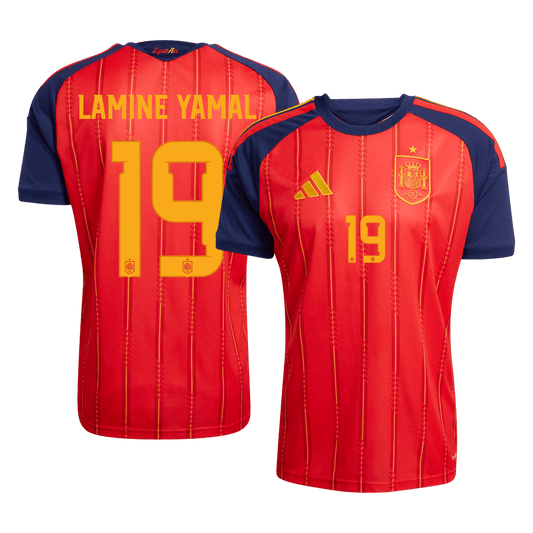 LAMINE YAMAL #19 Spain Mens Home Soccer Jersey World Cup 2026 Red [PREMIUM]