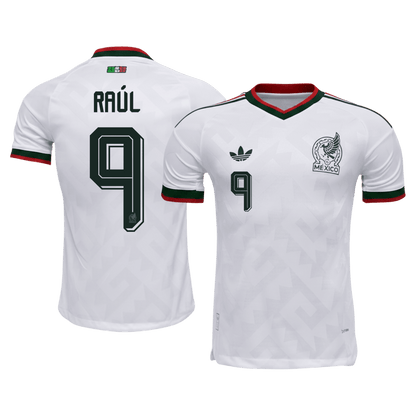 RAÚL #9 Mexico Mens Away Soccer Jersey World Cup 2026 White - Player Version