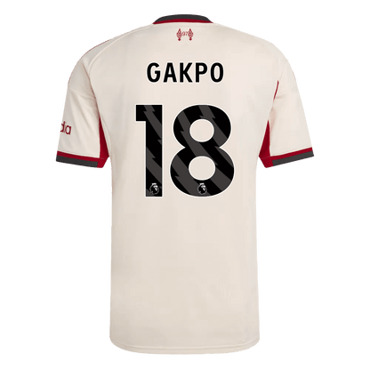 GAKPO #18 Liverpool Mens Away Soccer Jersey 2025/26 White