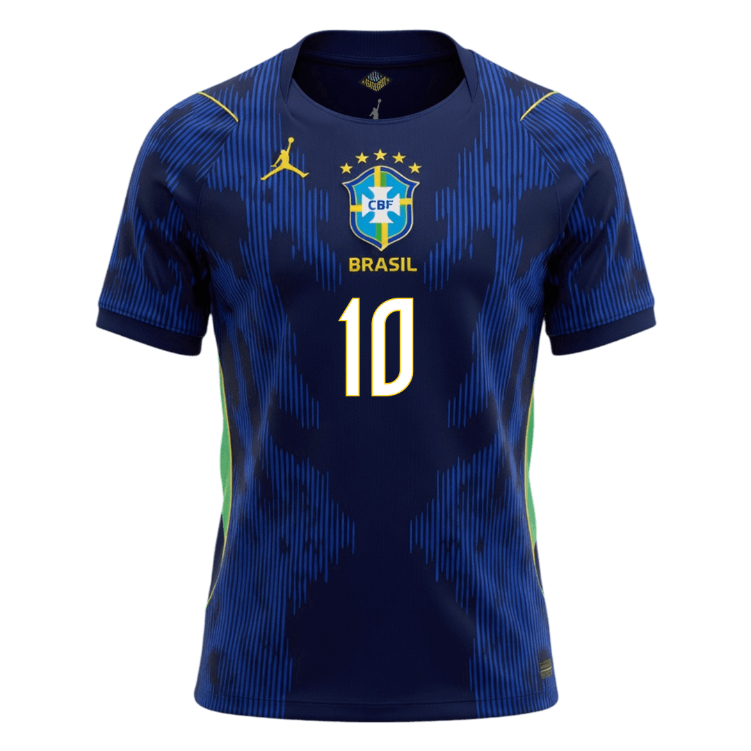 NEYMAR JR. #10 Brazil Mens Away Soccer Jersey World Cup 2026 Navy