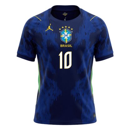 NEYMAR JR. #10 Brazil Mens Away Soccer Jersey World Cup 2026 Navy