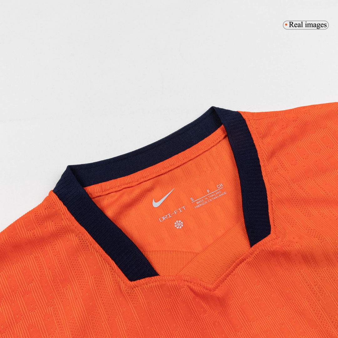 VIRGIL #4 Netherlands Mens Home Soccer Jersey World Cup 2026 Orange - Player Version