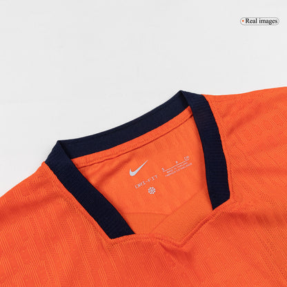 VIRGIL #4 Netherlands Mens Home Soccer Jersey World Cup 2026 Orange - Player Version