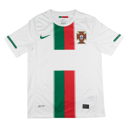 Retro Portugal Mens Away Soccer Jersey 2010 White