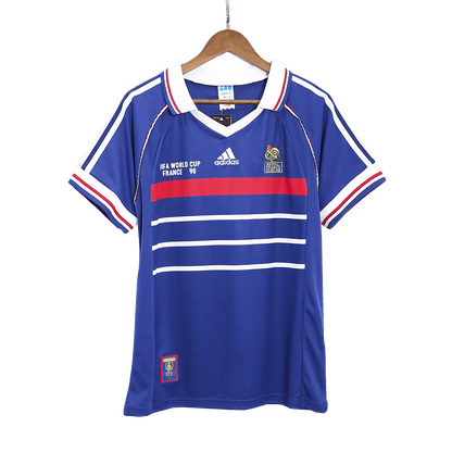 Retro France Mens Home Soccer Jersey World Cup 1998 Blue