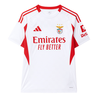 Benfica Mens Third Away Soccer Jersey 2025/26 White