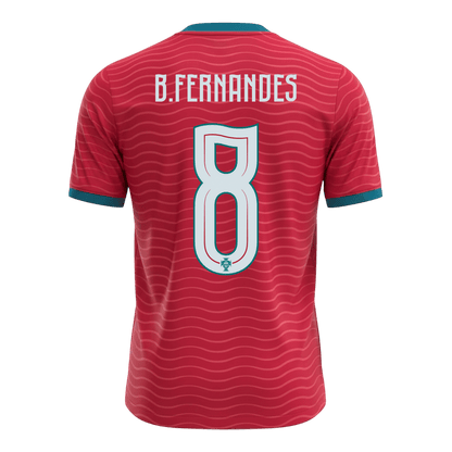 B.FERNANDES #8 Portugal Mens Home Soccer Jersey World Cup 2026 Red [PREMIUM]