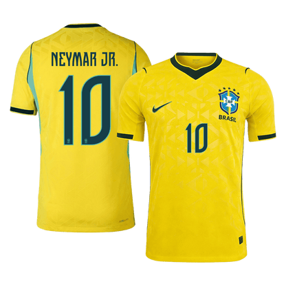 NEYMAR JR. #10 Brazil Mens Home Soccer Jersey World Cup 2026 Yellow - Player Version