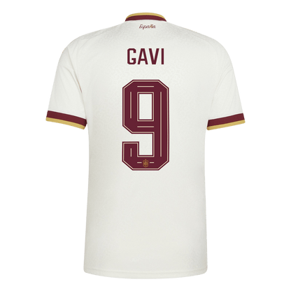 GAVI #9 Spain Mens Away Soccer Jersey World Cup 2026 White