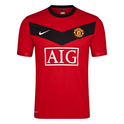 Retro Manchester United Mens Home Soccer Jersey 2009/10 Red