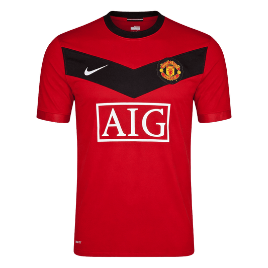 Retro Manchester United Mens Home Soccer Jersey 2009/10 Red