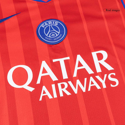 JOÃO NEVES #87 PSG Mens Third Away Soccer Jersey 2025/26 Red