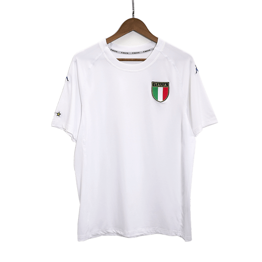 Retro Italy Mens Away Soccer Jersey World Cup 2002 White