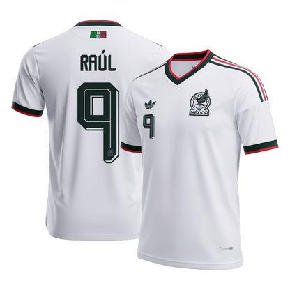 RAÚL #9 Mexico Mens Away Soccer Jersey World Cup 2026 White