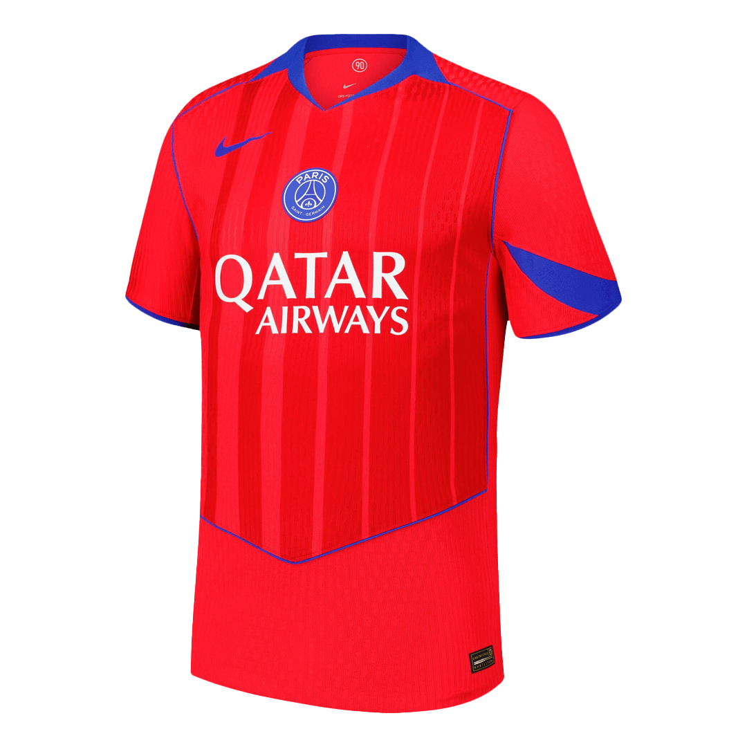 O.DEMBÉLÉ #10 PSG Mens Third Away Soccer Jersey 2025/26 Red - Player Version