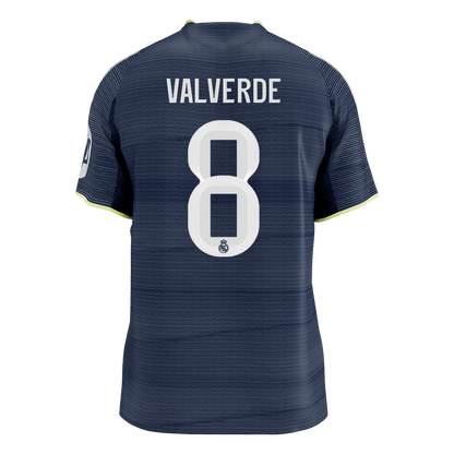 VALVERDE #8 Real Madrid Mens Away Soccer Jersey 2025/26 Navy - Player Version [PREMIUM]