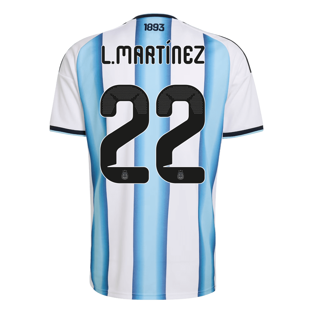 L.MARTÍNEZ #22 Argentina Mens Home Soccer Jersey World Cup 2026 Blue&White [PREMIUM]