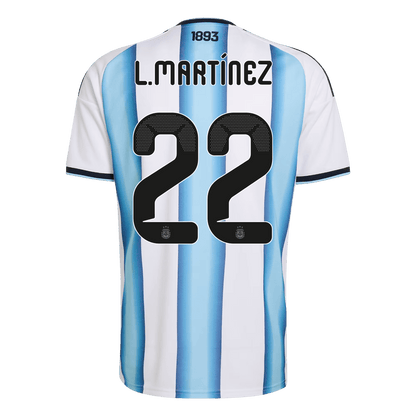 L.MARTÍNEZ #22 Argentina Mens Home Soccer Jersey World Cup 2026 Blue&White [PREMIUM]