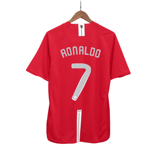 Retro RONALDO #7 Manchester United Mens Home Soccer Jersey UCL Final UCL 2007/08 Red
