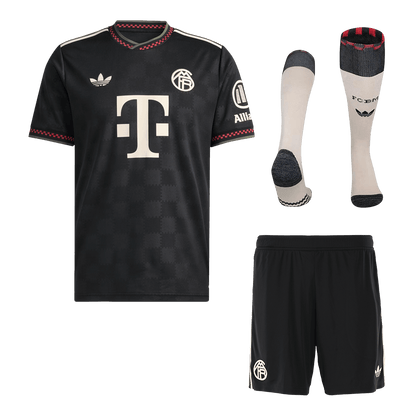 Bayern Munich Mens Third Away Soccer Full Set 2025/26 Black