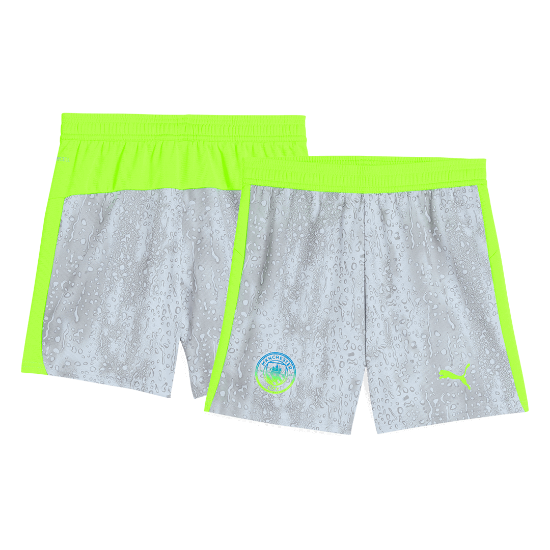Manchester City Mens Third Away Soccer Shorts 2025/26 Gray