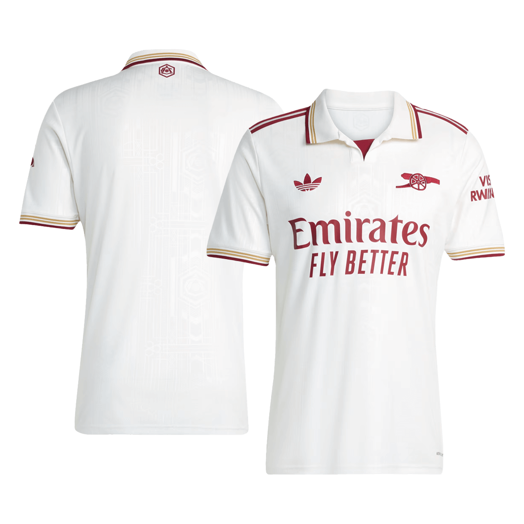 Arsenal Mens Third Away Soccer Kit 2025/26 White