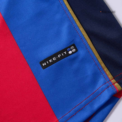 Retro XAVI #6 Barcelona Mens Home Soccer Jersey 2001/02 Red&Blue