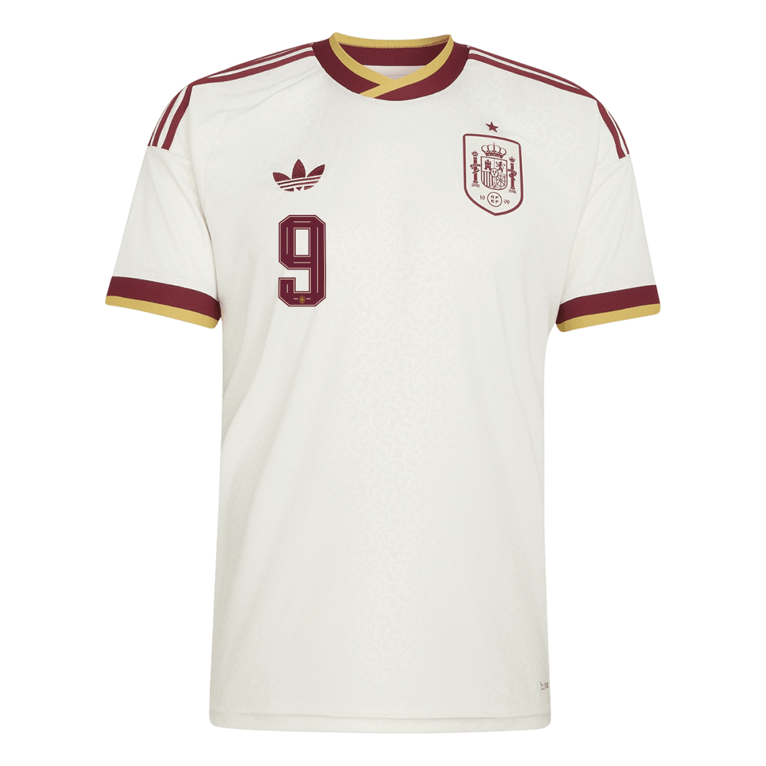 GAVI #9 Spain Mens Away Soccer Jersey World Cup 2026 White