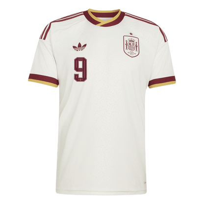 GAVI #9 Spain Mens Away Soccer Jersey World Cup 2026 White