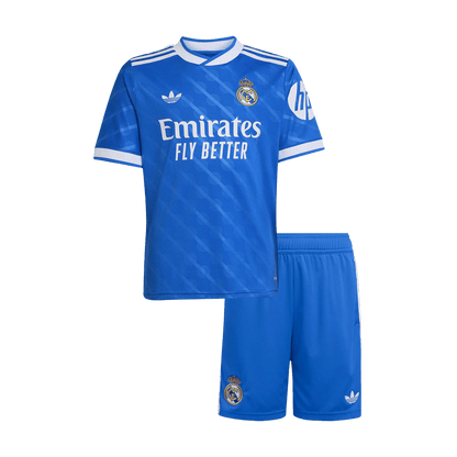Real Madrid Kids Third Away Soccer Kit 2025/26 Blue