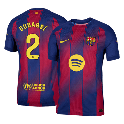 CUBARSÍ #2 Barcelona Mens Home Soccer Jersey 2025/26 Red&Blue - Player Version