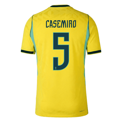 CASEMIRO #5 Brazil Mens Home Soccer Jersey World Cup 2026 Yellow - Player Version