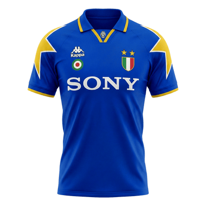 Retro Juventus Mens Away Soccer Jersey 1995/96 Blue